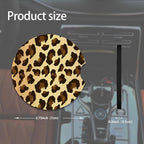 2pcs Cute Leopard Print Car Coasters, Absorbent Universal neoprener Cup Holder - Image 2