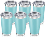 20oz Tumbler Bulk with Lid Stainless Steel Tumblers, 6 Pack | Leak Proof Lid by Unknown