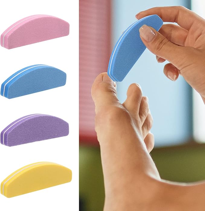 40 Count 100/180 Grit Mini Nail Buffer Block Small Nail Files for Acrylic and Natural Nails