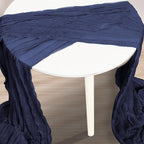 1 Pack Navy Blue Cheesecloth Table Runner 35x120 Inch 10Ft Rustic Gauze Cheese - Image 3