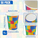 50 Pack 8 Oz Disposable Paper Coffee Cups, Disposable Paper Cups - Image 2