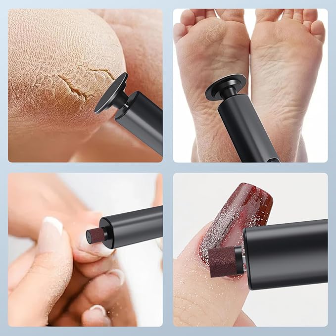 Electric Callus Remover for Feet, 9 Speed Rechargeable Pedicure Tools for Feet, Callous Remover Tool for Remove Cracked Heels and Feet Scrubber Dead Skin, Replaceable Sandpaper Discs, Battery Display