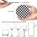 Black and White Checkered Coasters - Image 5