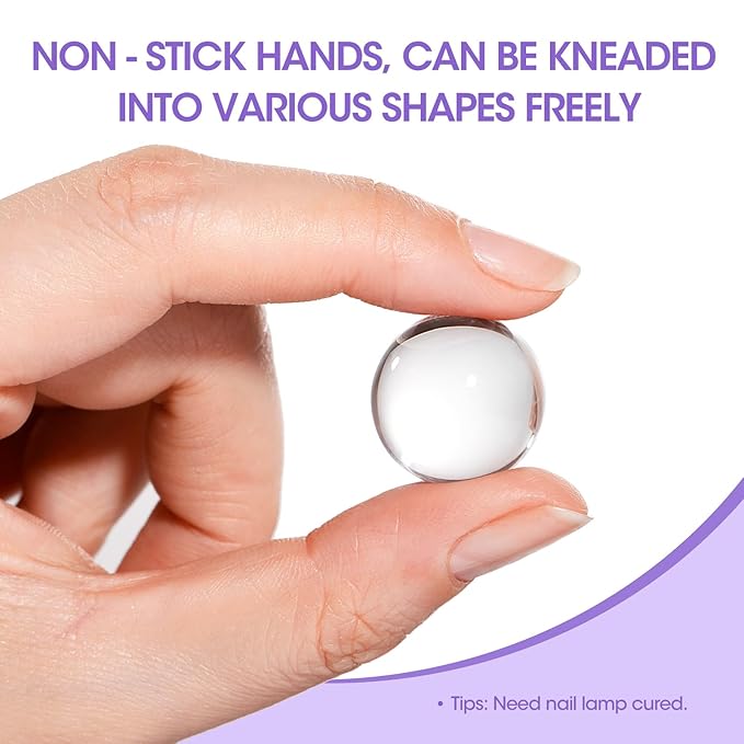 Gellen Solid Nail Glue Gel for False Nail Tips, Solid Gel Nail Glue for Press On Nails Strong for Acrylic Nails Home Salon Nail Art, UV LED Light Curing Needed - 15g
