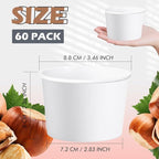 Jingmore Paper Ice Cream Cups 9oz Colored Disposable Dessert Bowls - Image 2