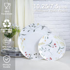 U-QE 20Pcs Wildflower Plastic Plates - Image 2