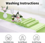 5-Pack Satin Table Runner Light Green 12 x 108 inches Long, Table Runners - Image 6