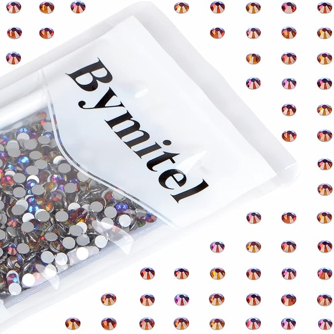 288PCS Art Nail Rhinestones Non Hotfix Glue Fix Round Crystals Glass Flatback for DIY Jewelry Making with one Picking Pen (ss30 288pcs, Blue Volcanic)