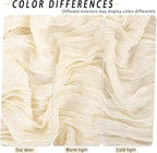 8 Pack Ivory Cheesecloth Table Runner 17x108 inch Boho Gauze Cheese Cloth Table - Image 6