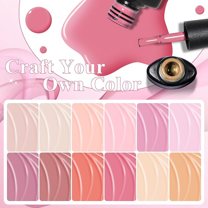 MEET ACROSS 18pcs Gel Nail Polish Set Soak Off UV LED Lamp Gel Nail Polish Kit (SET-9, 18pcs)