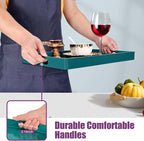 Gifturbo Teal Serving Tray, Rectangular Serving Trays - Image 3