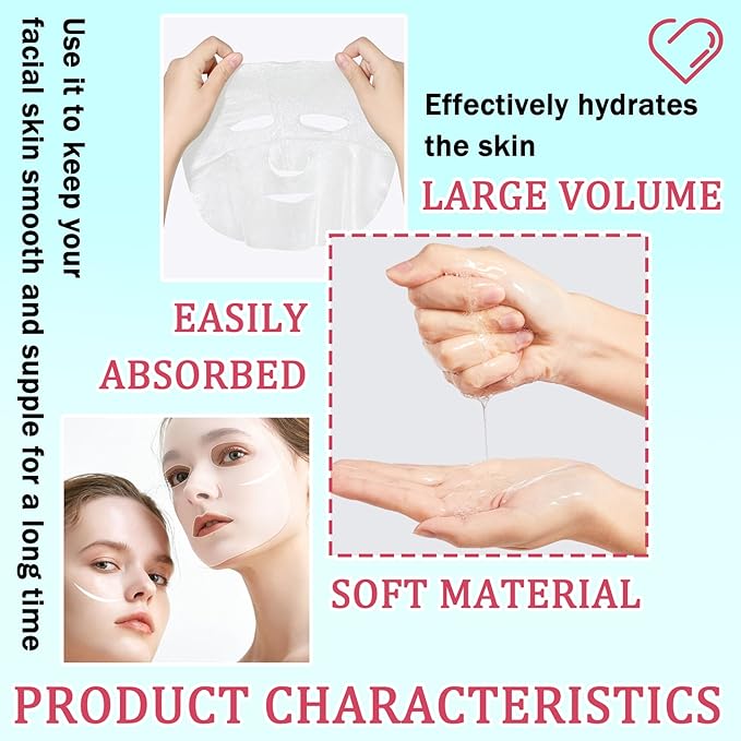 3PCS Face Sheet Mask Skin Care,Hydrating Face Sheets Masks Bulk Gift Set,Moisturizing Long-lasting Sheet Face Masks Skincare for Women,Facial Sheet Mask for All Skin Types