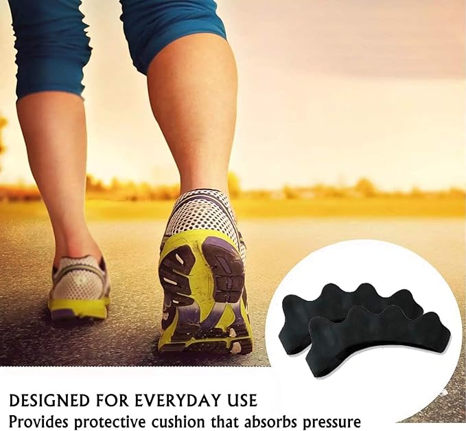 Toe Separators & Spacers,Use for Health & Beauty Pedicures,Plantar Fasciitis, Hammer Toes, Claw Toes & Other Foot Conditions,Pedicures for Men and Women(2 Pcs) - Black