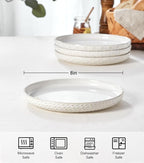 Lareina Salad Plates 8 Inch, Ceramic Plate Set - Image 3