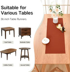Wolkemer Farmhouse Rust Table Runner Small Short Table Runners 36 Inches | - Image 5
