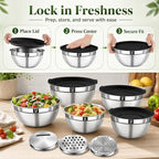8PCS Mixing Bowls with Lids Set - Image 6
