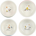 Peanuts Snoopy 5.5-Inch Decorated Stoneware Bowls, Stackable 4-Pack Bowl Set - Image 5