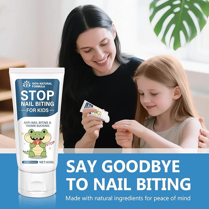 Nail Biting Prevention-Nail Biting Treatment for Kids-Anti-Nail Biting Thumb Cream for Kids-100% Natural Bitter Formula-No Additives-Protects Nails Healthy Nail Growth-Safe for Children, 2.11Fl.Oz