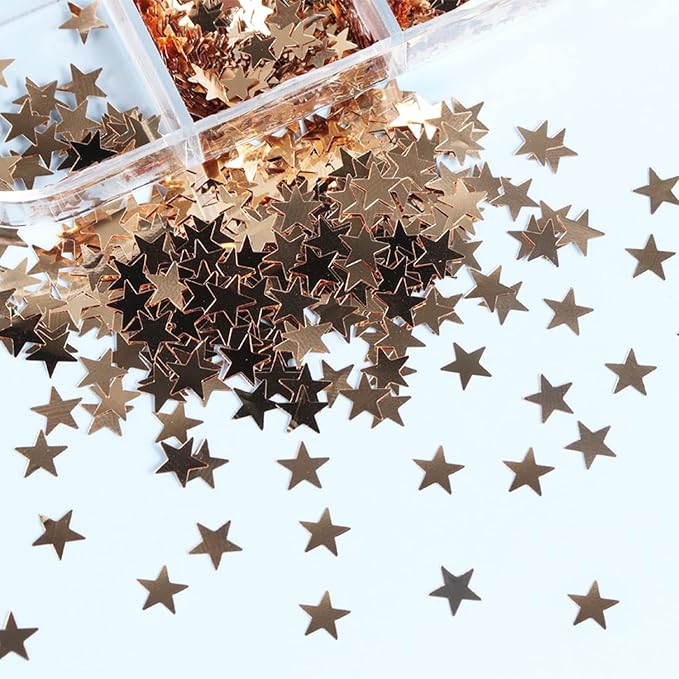 Independence Day Glitter Flakes 12 Grids Sequins Star Supplies Mixed Blue Red Crafts Charms Designs DIY USA Nail Art Decorations Accessories for Women Girl