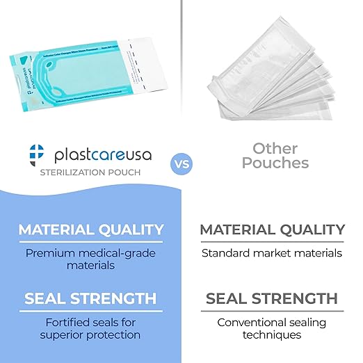 1000 2.25 x 4 Inch Self Sterilization Autoclave Pouches for Cleaning Tools, Sterilizer Bags for Dental Offices, Pouch for Dentist Tools, 5 Boxes of 200