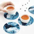 Blue Ocean Marble Coasters Set of 6 Coasters - Image 8