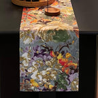 Green Table Runner 12 x 120 Inch, Waterproof Print Floral Table Runners by ZIWUROAD