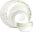 Corelle Vitrelle 18 Piece Glass Dinnerware Sets Service by Corelle