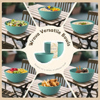 Wheat Straw Bowls for Kitchen set of 6, Anti-Scald Thick Soup Bowls 40oz - Image 5