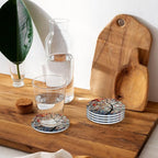 Artistic Tree Pattern Coasters for Drinks Absorbent Round Ceramic Coasters Set - Image 6