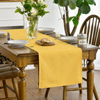 Artoid Mode Yellow Table Runner, Seasonal Summer Fall Washable Kitchen Dining - Image 2
