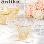 Goodluck 9 oz 100 PCS Gold Glitter Plastic Cups, Disposable Glitter Cups | - Image 2