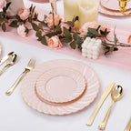 YOUBET 125PCS Pink Plastic Plates - Image 4