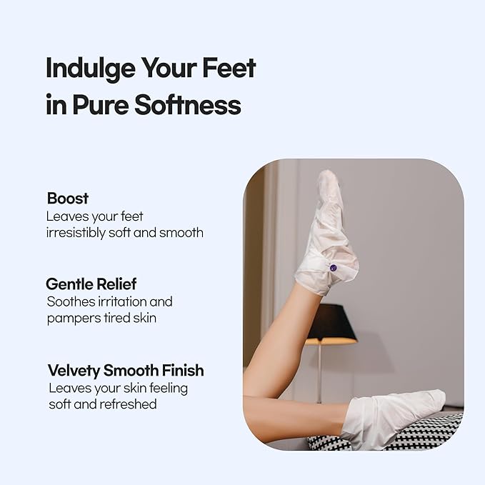 Epielle Intensive Repairing Hand & Foot Masks (6 Gloves & 6 Socks), Repair and Moisturize Dry Hands & Cracked Heels with Coconut Oil & Milk Extract, Korean Skin Care, Spa Self Care Gifts for Women