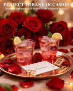 Goodluck 50PCS 9oz Red and Gold Plastic Cups - Image 4