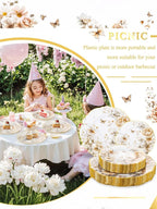 20Pack Floral Plates Disposable - Image 7