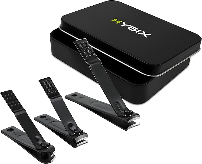 Precision Nail Clipper Set in a Sleek Black Aluminum Case – Ultra-Sharp, Durable Fingernail, Toenail & Ingrown Nail Clippers