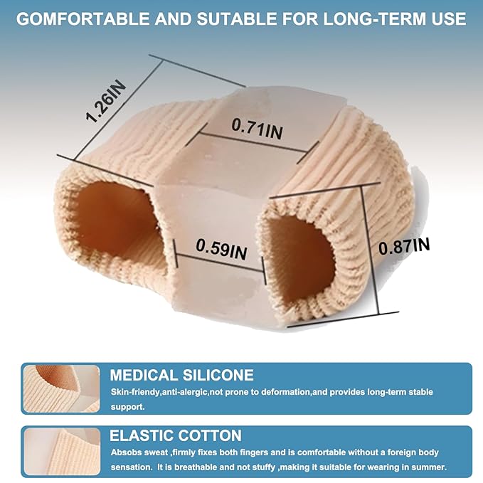 10 pcs silicone toe separators for women, big toe bunion corrector, bunion toe separators for Women and Men, Relieve Foot Pain, Overlapping Toes