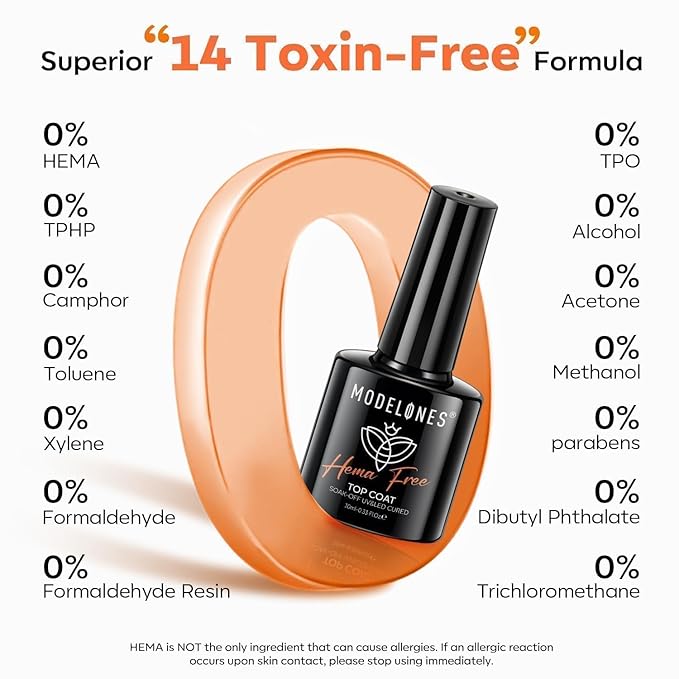 modelones No Wipe Gel Top Coat and Base Coat Set, 2 Pcs Clear Glossy Hema Free Base Top Coat Gel Nail Polish Long Lasting for Fall Nail Polish, Acrylic Nails Soak Off Nail Lamp Nail Art Home Salon