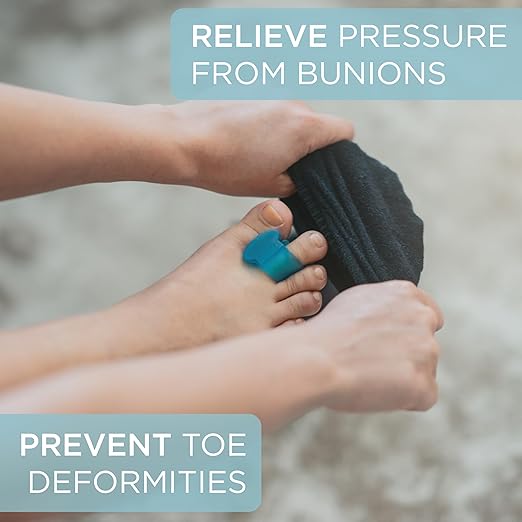 Mind Bodhi Single-Loop Toe Separators 4-Pack: Correcting Bunions and Restoring Toes to Their Original Shape - For Men and Women - Toe Spacers Bunion Corrector - White