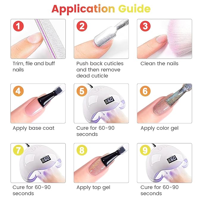 RARJSM Holographic Rainbow Cat Eye Gel Nail Polish with Magnet Stick Clear Silver Iridescent Glitter Sparkle 9D Cat Eye Gel Polish Soak off UV LED Curing Requires Soak Off Home Salon Diy Nail Art