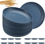 HEYCOME 12 Pcs Unbreakable Deep Dessert Plates Set, 8 inch Reusable Plastic by StayHealthyStayHappy