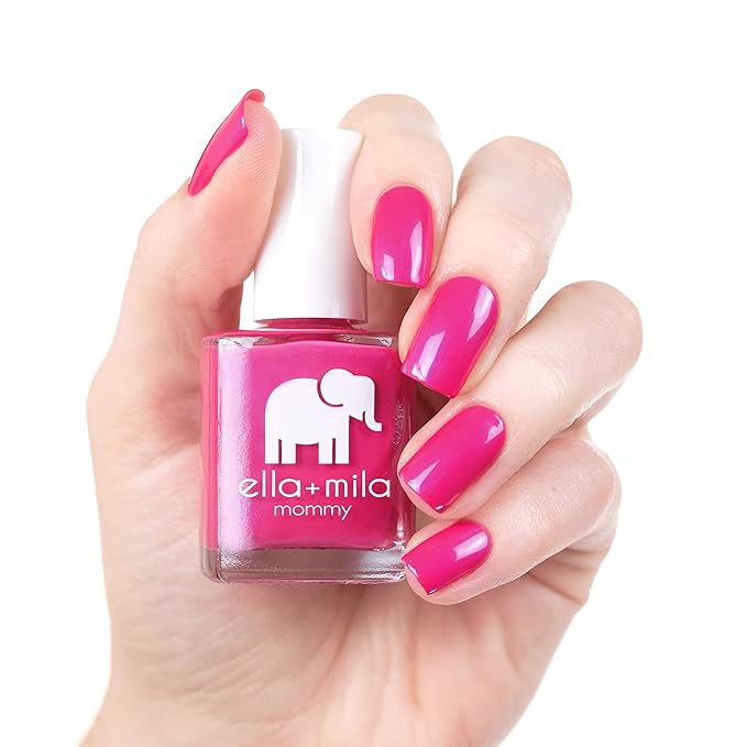 ella+mila Professional, Quick Dry, Long-Lasting & Chip-Resistant Pink Nail Polishes (Cosmo Pink - 0.45 fl oz)