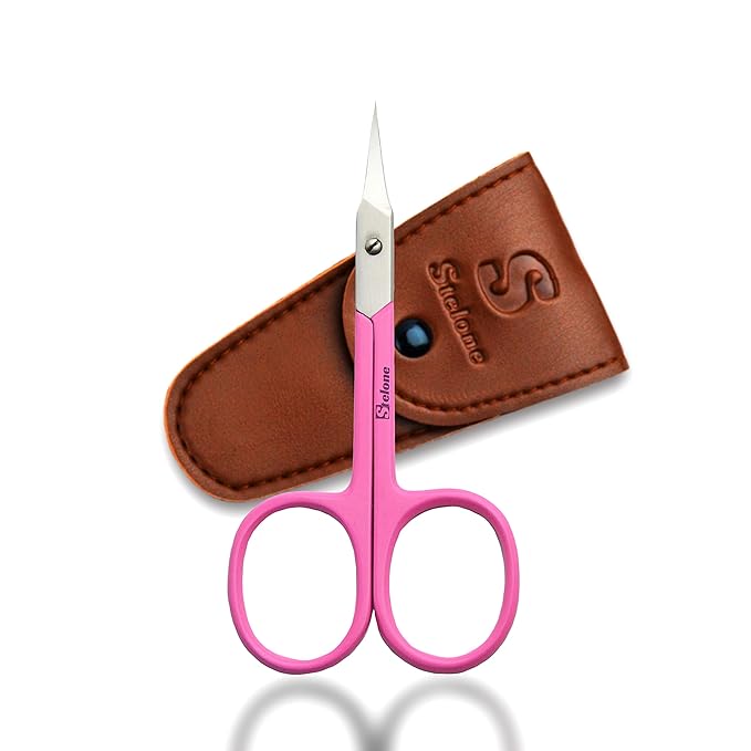 Cuticle Scissors Extra Fine Curved - Stainless Steel Professional Manicure Scissors Curved Finely Pointed & Thin Build - Perfect for Dry Skin, Frayed Tissue, & Tiny Hangnails