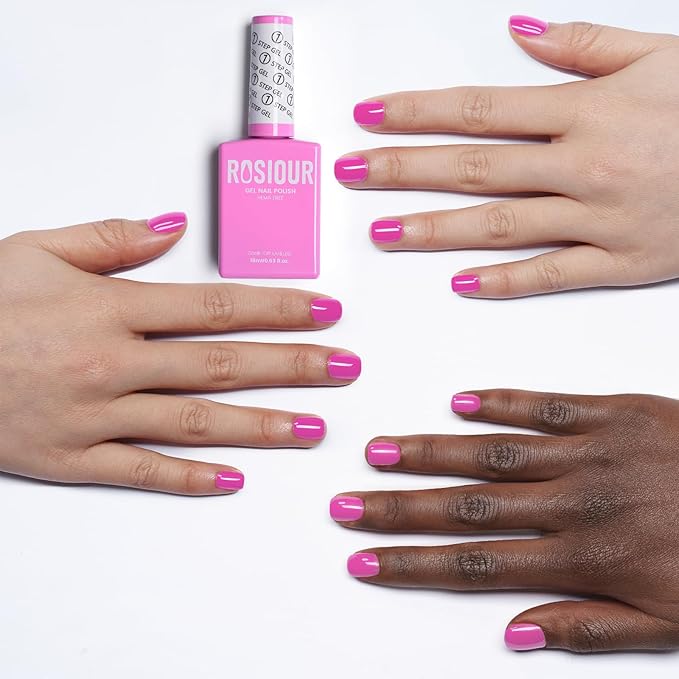 HEMA and TPO Free Gel Nail Polish Kit with U V Light, Violet One Step Gel Nail Polish 3-in-1, No Need Base and Top Coat Nail Kit with Everything, Nail Starter Manicure Tools Gifts for Women