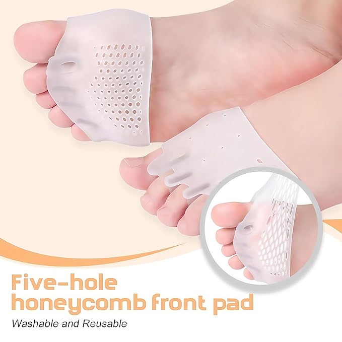 4 Pairs Silicone Toe Separator,2025 New Toe Separators for Women& Men,Gel Toe Spacers for Overlapping Toes, Breathable Foot Corrector, Bunion Relief and Alignment (Pink)