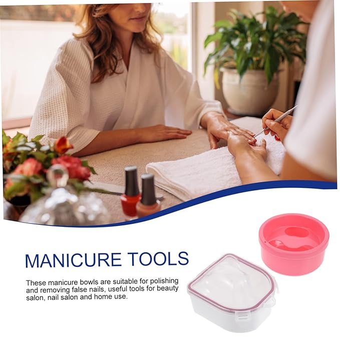 2pcs Hand Soaking Bowl Nail Salon Bowls for Pedicure Scrub Nail Hand Care