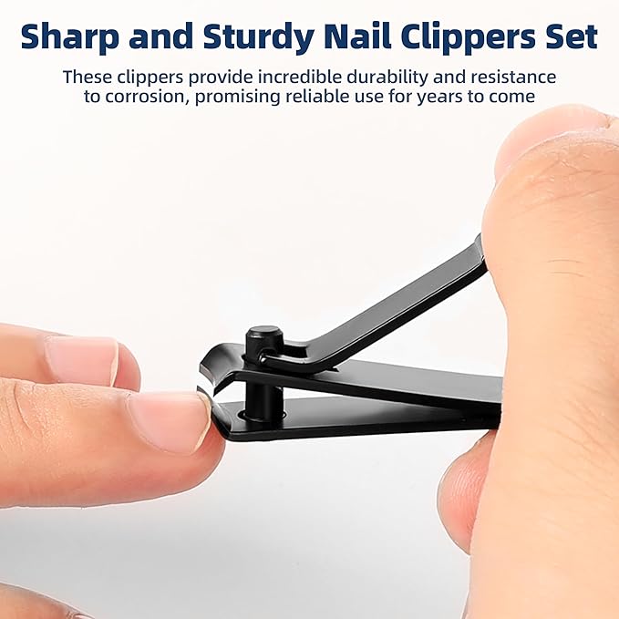 Nail Clippers Set, Ultra Sharp Toenail Clippers and Fingernail Clipper, Nail File, Nail Cutter, Nail Clippers for Men Women, Gifts for Women Men