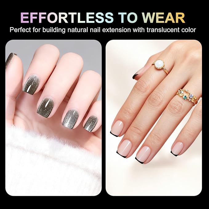 Extra Short Square Nail Tips Short Soft Gel Nail Tips 240Pcs Fake Nails Pre-Shaped Half Matte Acrylic Full Cover Clear Pre Etched Nails for Nail Extension Manicure Home DIY Salon 12 Sizes
