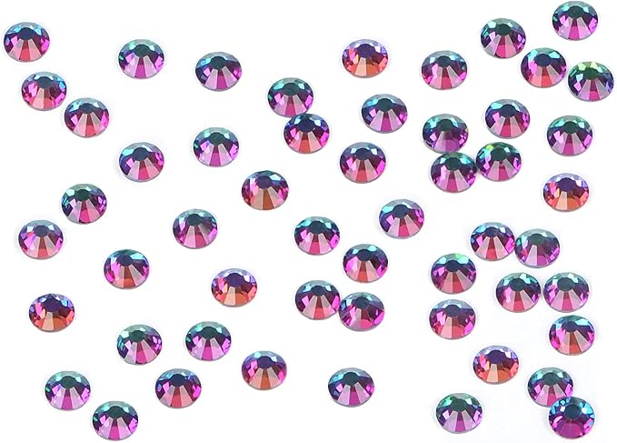 1440PCS Art Nail Rhinestones Non Hotfix Glue Fix Round Crystals Glass Flatback for DIY Jewelry Making with one Picking Pen (ss20 1440pcs, Green Volcanic)