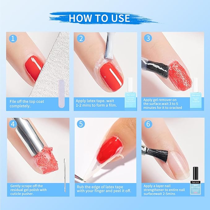 Nail Polish Gel Remover Kit - Quick、Magic and convenient for Gel Nails remove.15ml,Professional Nail Care Product for Salon & Home Use.Easy to operate.